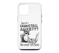 Uninstall Anxiety Raccoon Life Hacks Computer Case for iPhone 12/12 Pro