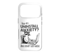 Uninstall Anxiety Raccoon Life Hacks Computer Case for iPhone 17 Pro