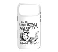 Uninstall Anxiety Raccoon Life Hacks Computer Case for iPhone 17 Pro Max