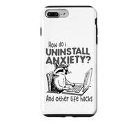 Uninstall Anxiety Raccoon Life Hacks Computer Case for iPhone 7 Plus/8 Plus