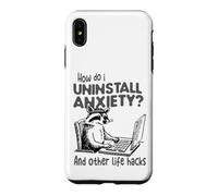 Uninstall Anxiety Raccoon Life Hacks Computer Case for iPhone XS Max