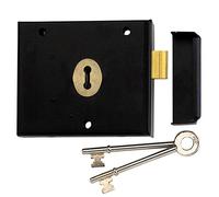 UNION 1116 1 Lever Rim Deadlock - 108mm Black Keyed Alike