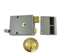 UNION 1332 Drawback Rimlock - 60mm Champagne Gold Case - Brass Cyl