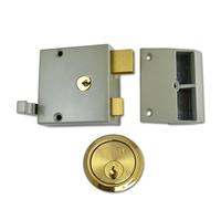 UNION 1334 Drawback Rimlock - 50mm Champagne Gold Case - Brass Cyl
