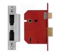 Union J2201-SC-2.50 2201 5 Lever Mortice Sashlock Satin Chrome 65Mm 2.5In Box