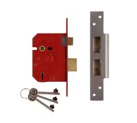 Union Y2234E-SC-3.00 2234E 5 Lever Bs Mortice Sashlock Satin Chrome Finish 79.5Mm 3In Visi