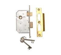 Union 2277 3 Lever Mortice Sashlock In Polished Brass - 65mm Security Lock