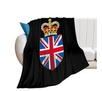 Union Badge of UK Throw Blanket Soft Flannel Bed Blankets