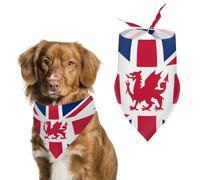 Union Flag Wales Dog Bandanas Cute Triangle Bibs Washable Cats Dogs Neckerchief Pet Scarf