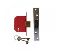 UNION J2100S-SC-2.5 StrongBOLT BS 5 Lever Mortice Deadlock 68mm 2.5in Satin Chrome Box