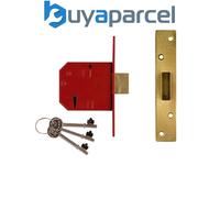UNION J2134E-SC-3.00 2134E 5 Lever BS Mortice Deadlock Satin Chrome Finish 79.5m