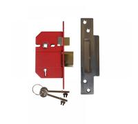 Union J2200S-SC-2.5 Strongbolt 2200S Bs 5 Lever Mortice Sashlock Satin Chrome 68Mm Box