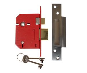 Union J2200S-SC-3.0 Strongbolt 2200S Bs 5 Lever Mortice Sashlock Satin Chrome 81Mm Box