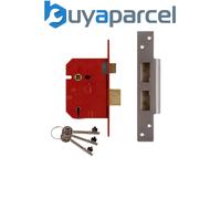 UNION J2234E-PL-3.00 2234E 5 Lever BS Mortice Sashlock Plated Brass Finish 79.5m