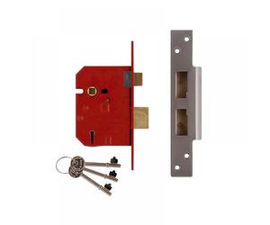 Union J2234E-SC-3.00 2234E 5 Lever Bs Mortice Sashlock Satin Chrome Finish 79.5Mm 3In Box