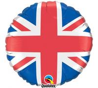 Union Jack 18Inch Round Foil Balloon - Single