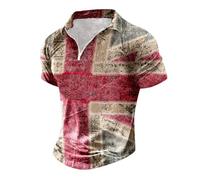 Union Jack 2024 Mens Hawaiian Shirt United Kingdom Britain England Short Sleeve Front Pocket Holiday Summer Aloha Printed Beach Casual Hawaii Shirt King Charles 2024 Summer Lightweight Beach Tops