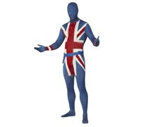Union Jack Adult Second Skin Lycra Bodysuit Fancy Dress British Costume