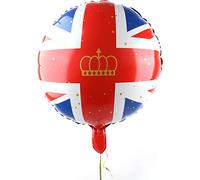 Union Jack Balloon - Pack of 10-18 Inch Foil Balloon with Union Jack Flag - Perfect for Jubilee King's Coronation Street Parties and Celebrations