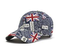 Union Jack Baseball Cap Sun Hat Men Women England Flag Hat Snapback Trucker Adjustable Buckle Outdoor Sports Summer Headwear with Adjustable Buckle Festivals Holiday Baseball Cap 55-58CM