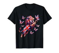 Union Jack Beast Butterfly UK British Patriot Pride Art T-Shirt