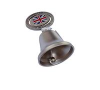 Union Jack Bell - Pewter Effect Metal Spin Bell with Union Jack, Collectable Souvenir