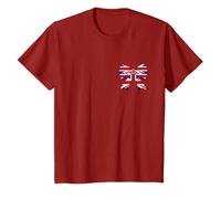 Union Jack British Coquette Bow Great Britain UK Flag Girls T-Shirt