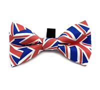 Union Jack British Dog Bow Tie (S)