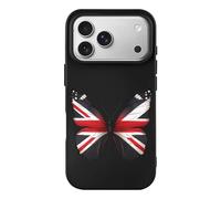 Union Jack British England UK Flag Butterfly Lightweight Phone Cases Compatible with iPhone 17/17 Air/17 Pro/17 Pro Max Protective Covers