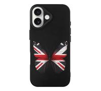 Union Jack British England UK Flag Butterfly Lightweight Phone Cases Compatible with iPhone 17/17 Air/17 Pro/17 Pro Max Protective Covers