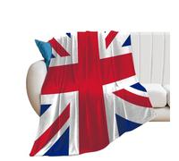 Union Jack British England UK Flag Novelty Throw Blanket Lightweight Soft Flannel Blankets for Bed Couch Sofa