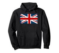 Union Jack British Flag Britain Grunge Effect Men's Women's Pullover Hoodie