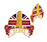 Union Jack British Flag Lapel Pin Badge,VJ Day Pins Enamel Lapel Pins for Victory over Japan 80th Anniversary,Badge Brooch 80th Anniversary Flag Brooch Pin for Clothes Bags Hats Accessories