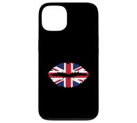 Union Jack British Flag Torn Effect Lips British Isles Case for iPhone 13