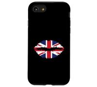 Union Jack British Flag Torn Effect Lips British Isles Case for iPhone SE (2020) / 7/8