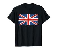 Union Jack British Flag Vintage Grunge Ripped United Kingdom T-Shirt