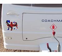 Union Jack Bulldog Shape Caravan, Campervan Funny Decal Sticker Car, Van, Laptop, Doors or Walls Ideal for Camper Vans, Caravans Cars and Vans