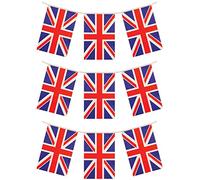 Union Jack Bunting - 20 Metres VE Day Decorations - Hanging British Street Party & VE Day 80th Anniversary 2025 Flags Banner for Indoor & Outdoor Use - Waterproof United Kingdom Patriotic Decorations