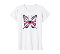 Union Jack Butterfly Butterflies Flag Wings British UK Flag T-Shirt