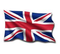 Union Jack Car Sticker 160×100 mm - Waving UK Flag Vinyl Decal, Waterproof & Weatherproof, Gloss Finish for Car Van Motorbike Window - British/GB Flag Sticker by Kingdom Decals (Curved Flag)