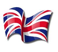 Union Jack Car Sticker 160×116 mm - Waving UK Flag Vinyl Decal, Waterproof & Weatherproof, Gloss Finish for Car Van Motorbike Window - British/GB Flag Sticker by Kingdom Decals (Rippled Waving Flag)