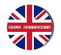 Union Jack Circle Rule Britannia Small 10 x 56mm Vinyl Stickers Pack of 10