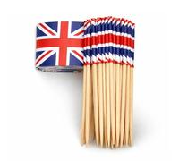 Union Jack Cocktail Sticks, 50Pcs British Flag Sandwich Flags