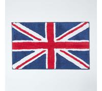 Union Jack Cotton Bath Mat and USA Flag Stars & Stripes Tufted Bathroom Rug