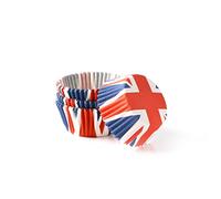 Union Jack Cupcake Cases - Pack of 1-100 Baking Paper Cups with Union Jack Flag Print - Perfect for Jubilee Parties and Celebrations