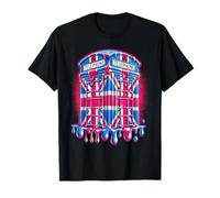 Union Jack Drip Telephone Booth Art Design T-Shirt
