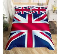 Union Jack Duvet Cover King, Retro United Kingdom Flag Bedding Sets For Kids Boys Girls, Vintage London Bedroom Decor Bed Set For Bed, Red Blue England Bedroom Set No Comforter