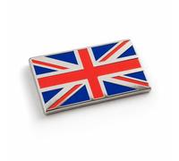 Union Jack Enamel Pin Badges, Silver, Multicolor, 30mm, Metal, Unisex