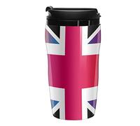 Union Jack England Flags Coffee Mug with Lid Double Wall Water Bottle Travel Tumbler Tea Cup for Hot/Ice Drinks 250ml