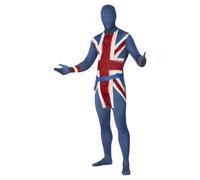 Union Jack Second Skin - Mens, Patriot Costume - Medium 38"-40", Smiffys 42320M